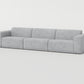 " DOFF" Modular Sectional Sofa with Ottoman Fabric -Smoke Grey