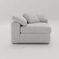 "CLOUD" Modular Sectional Sofa with Ottoman Fabric-Light Grey