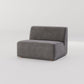 " DOFF" Modular Sectional Sofa with Ottoman Fabric -Charcoal