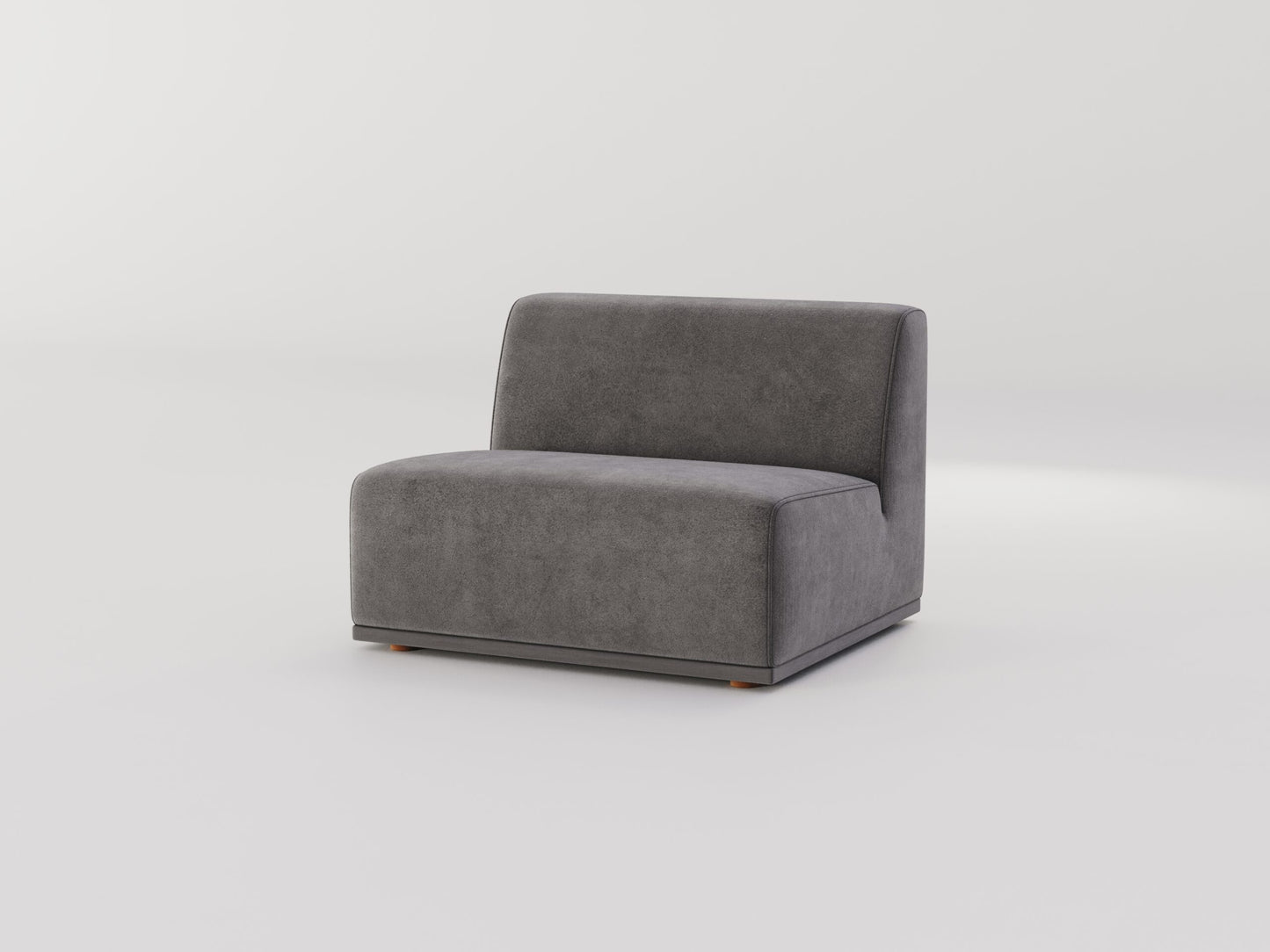 " DOFF" Modular Sectional Sofa with Ottoman Fabric -Charcoal