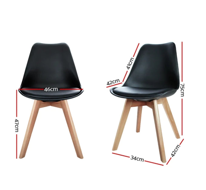 NADSWPU Dining Chair- PU Black