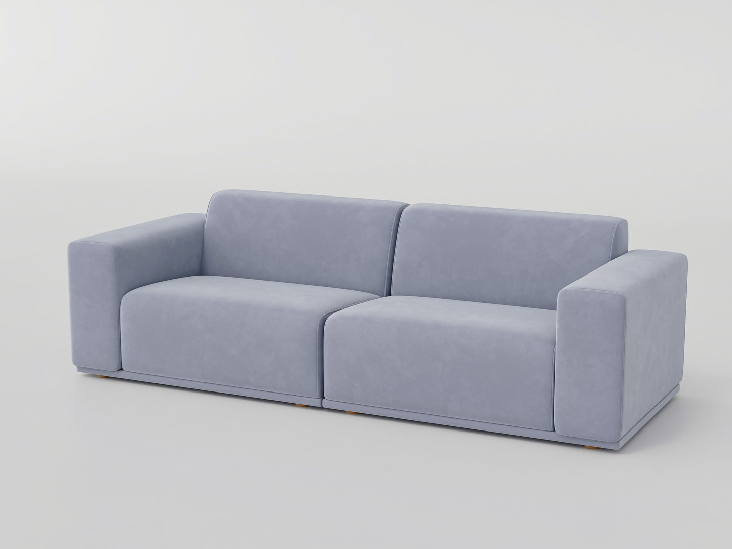 " DOFF" Modular Sectional Sofa with Ottoman Fabric -Light Grey