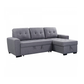 "FABIANA" Pull-out Sofa Bed Reversible Fabric Grey