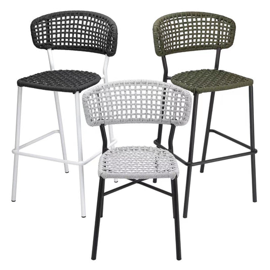 MARIPOSA Outdoor Dining Chair Barstool with Rope