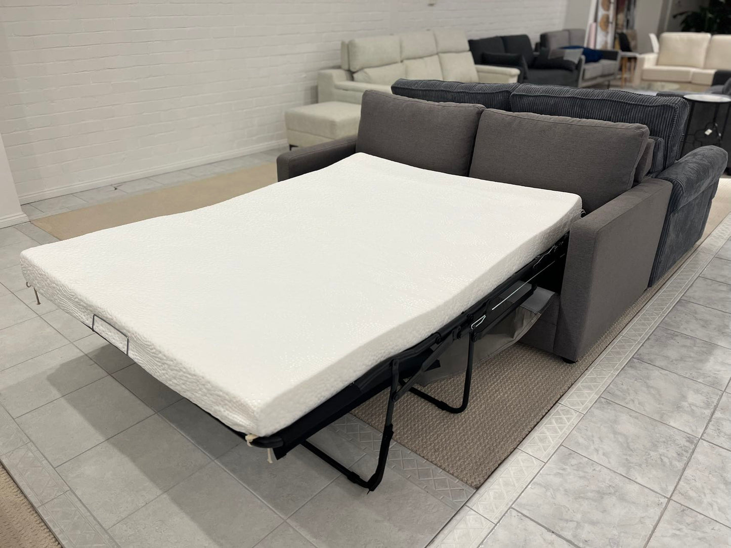 DS6353 Fabric Sofa bed with foam mattress