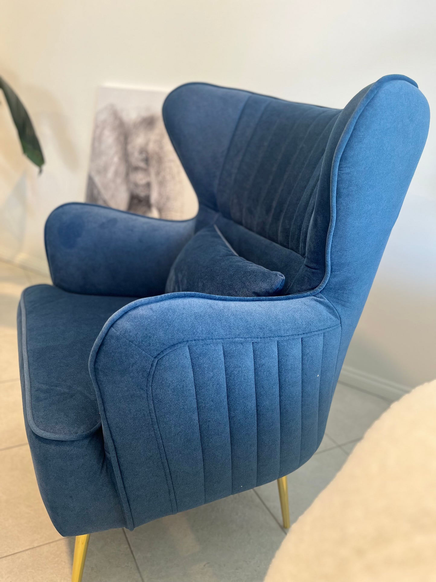 "CELINE" Luxury Armchair Navy Blue