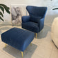 "CELINE" Luxury Armchair Navy Blue