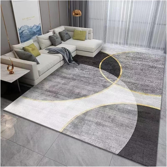 "GRADIENT" striped soft Rug Grey