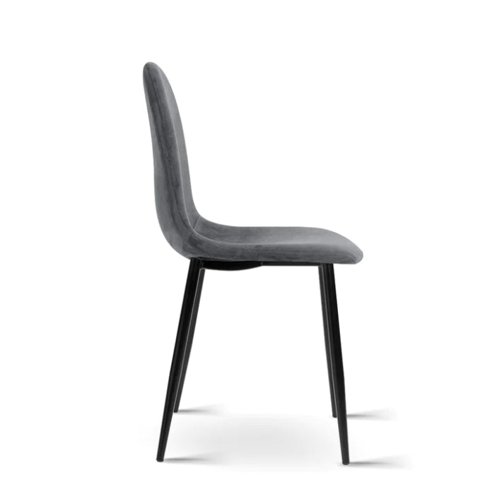 NA01DC Velvet Grey Dining Chair - Velvet Grey