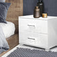 NAHG-WH Bedside Table with 2 Drawers -White