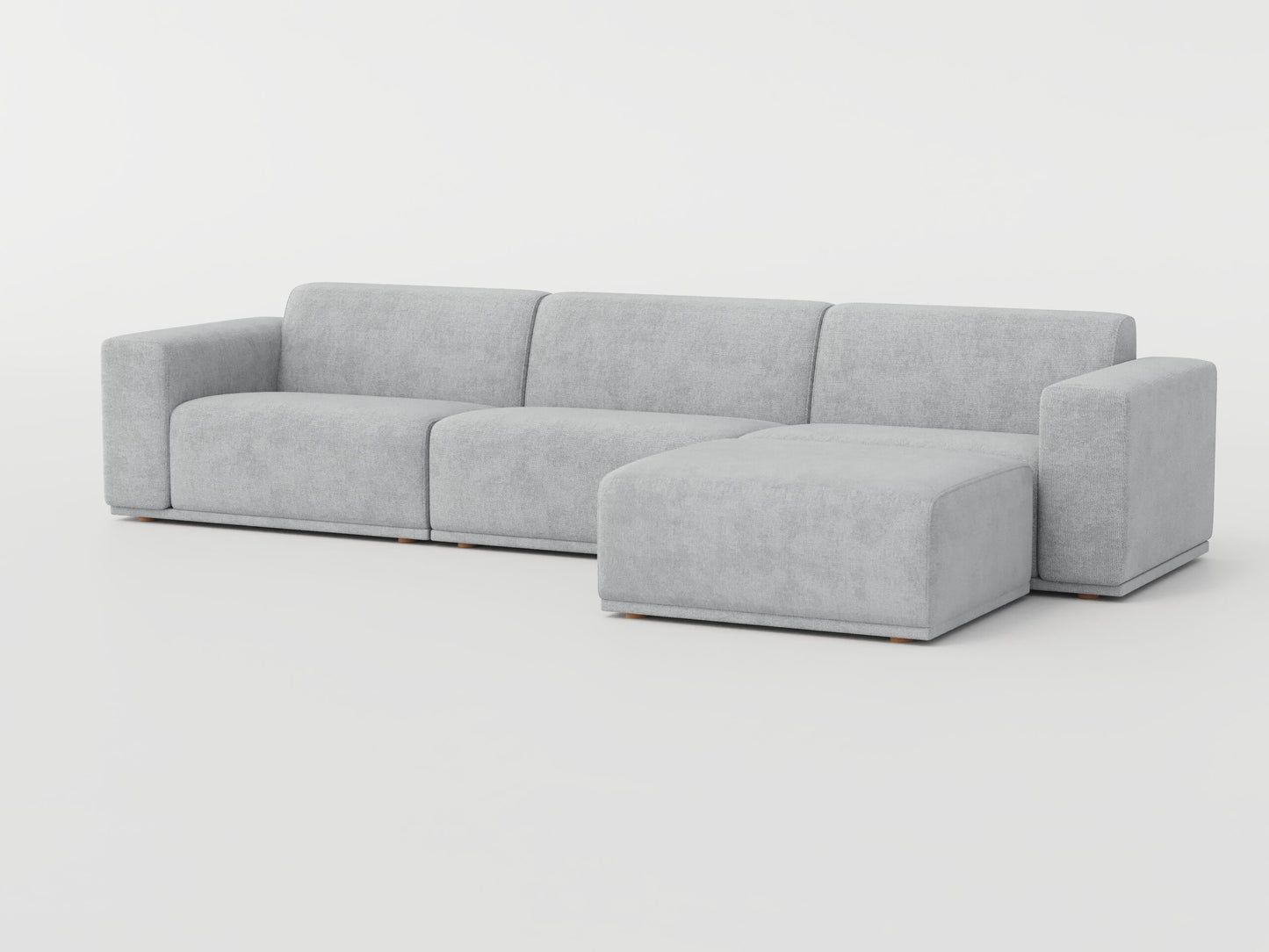 " DOFF" Modular Sectional Sofa with Ottoman Fabric -Smoke Grey