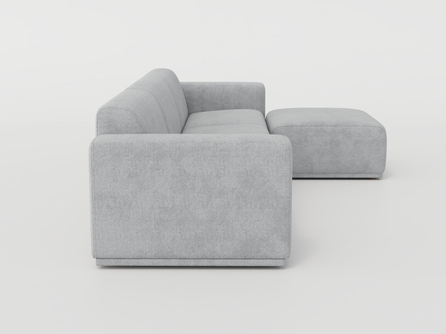 " DOFF" Modular Sectional Sofa with Ottoman Fabric -Smoke Grey