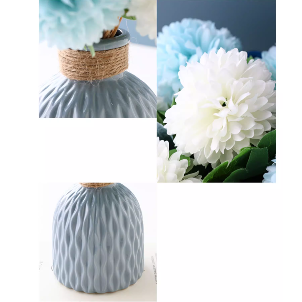 Topleo Blue Nordic exquisite ceramic flower