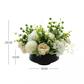 Topleo Black-colored vase with Fresh Fake flowers