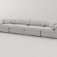 "CLOUD" Modular Sectional Sofa with Ottoman Fabric-Light Grey