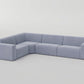 " DOFF" Modular Sectional Sofa with Ottoman Fabric -Light Grey