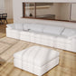 "CLOUD" Modular Sectional Sofa with Ottoman Fabric-Cream White