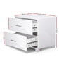 NAHG-WH Bedside Table with 2 Drawers -White