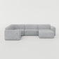 " DOFF" Modular Sectional Sofa with Ottoman Fabric -Smoke Grey