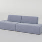 " DOFF" Modular Sectional Sofa with Ottoman Fabric -Light Grey