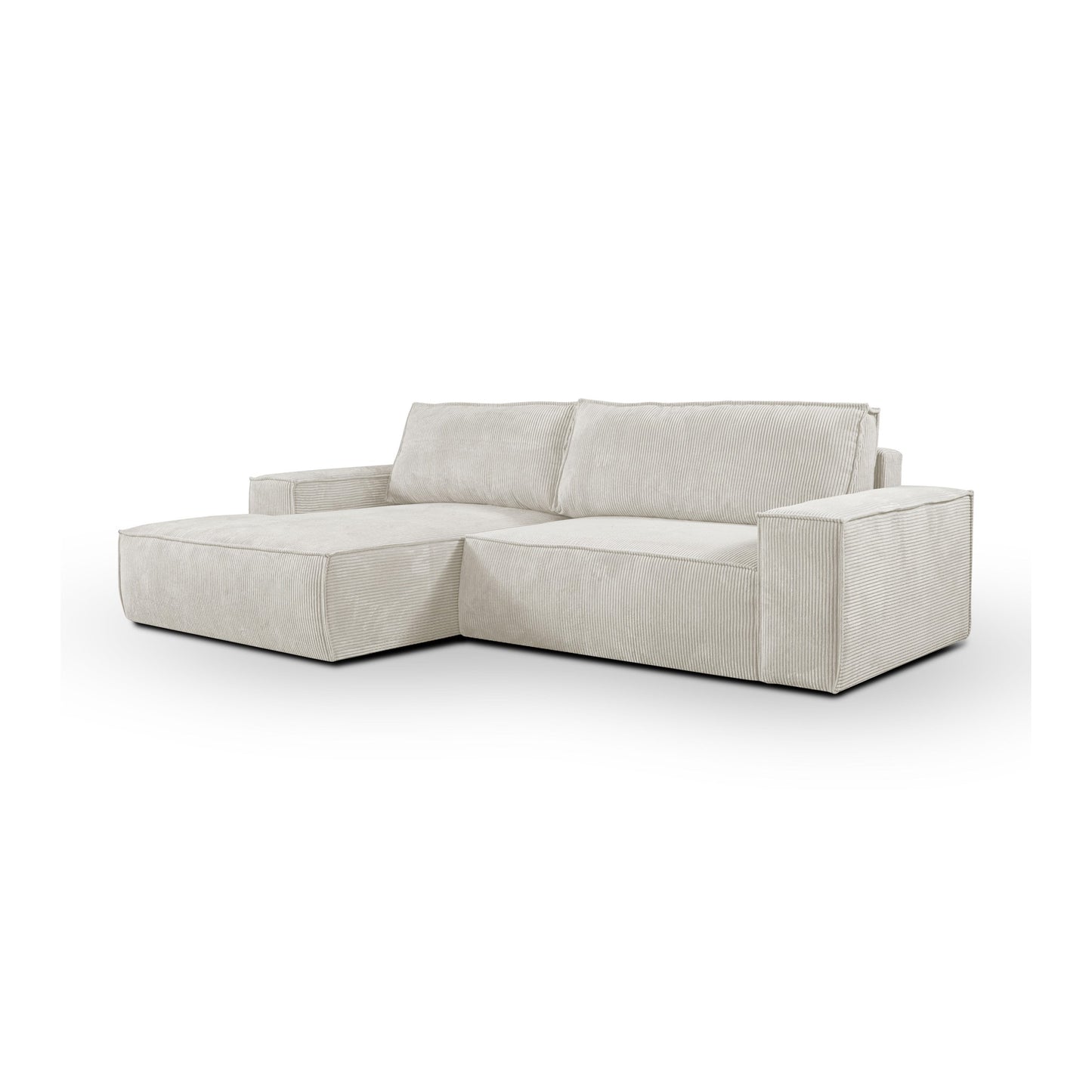 "AMELIA" L-Shape Sofa Bed with Storage - Cream