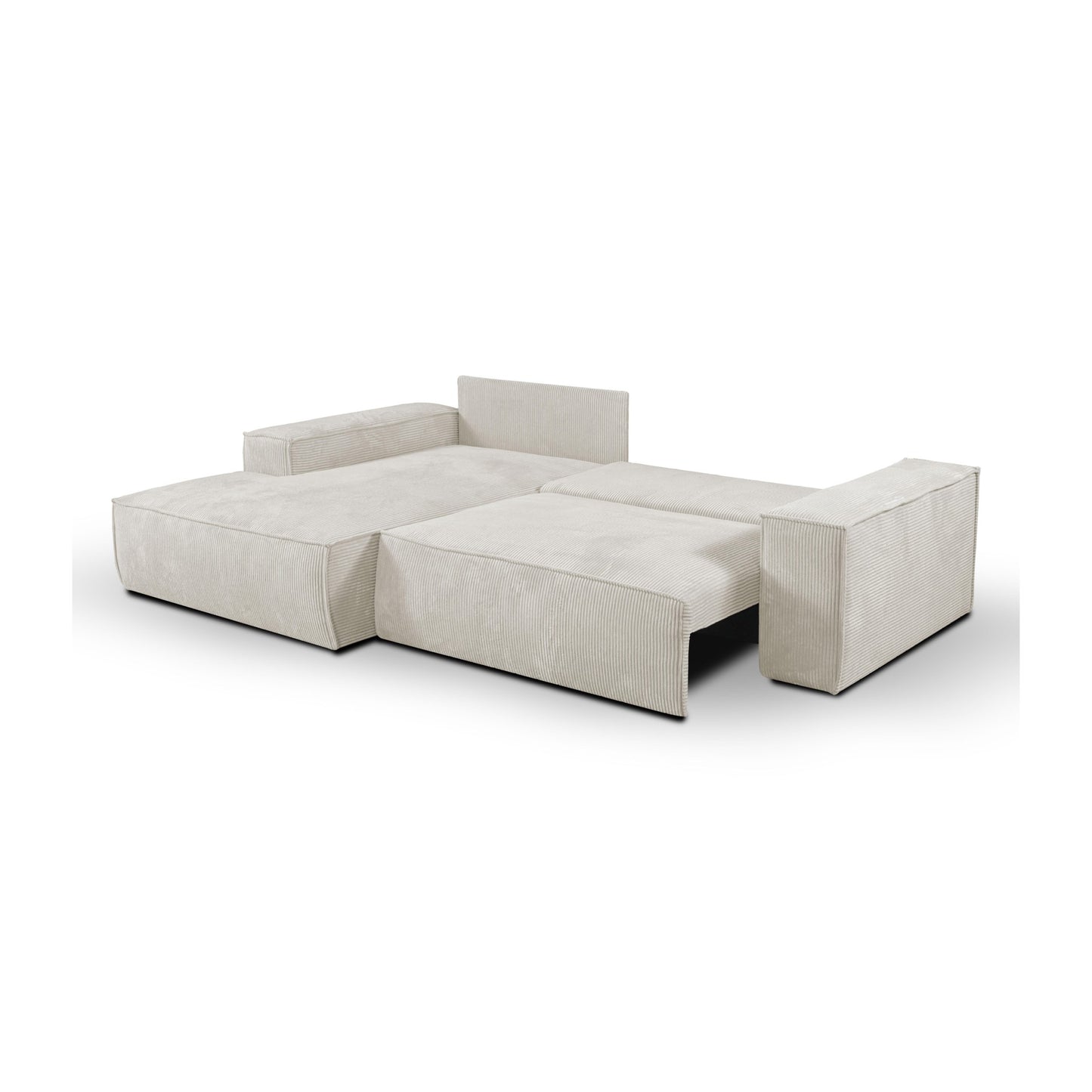 "AMELIA" L-Shape Sofa Bed with Storage - Cream