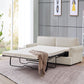 "PHEBE" 2-Seater Sofa Bed Couch with Foam Mattress -Cream