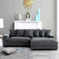 New Arrival "BRAM" Corner SOFA Corduroy Fabric -Dark Grey