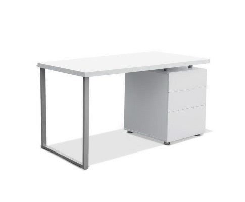 DESK-140M-WH-AB Computer Desk White