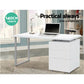 DESK-140M-WH-AB Computer Desk White