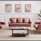 Velvet Pink Sofa Set