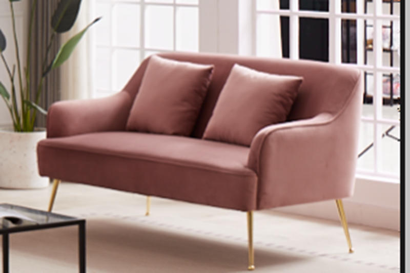 Velvet Pink Sofa Set