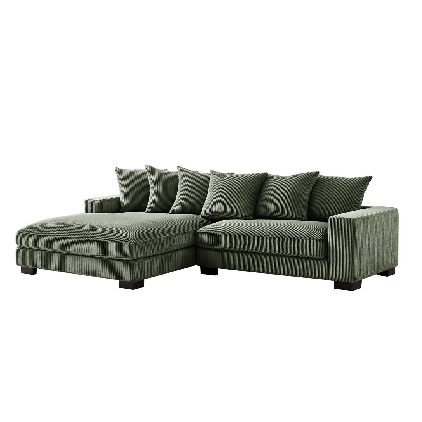 New Arrival "BRAM" Corner SOFA Corduroy Fabric -Forest Green