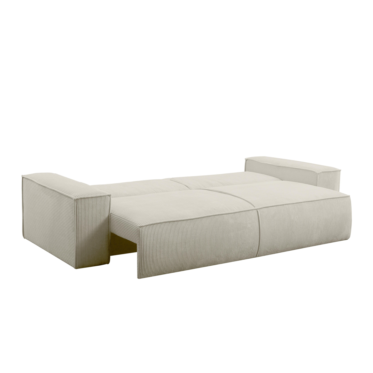 "AMELIA" 3-Seater Sofa Bed with Storage - Cream