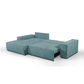 "AMELIA" L-Shape Sofa Bed with Storage -Blue