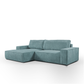 "AMELIA" L-Shape Sofa Bed with Storage -Blue