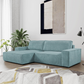 "AMELIA" L-Shape Sofa Bed with Storage -Blue