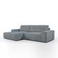 "AMELIA" L-Shape Sofa Bed with Storage -Grey