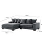 New Arrival "BRAM" Corner SOFA Corduroy Fabric -Dark Grey