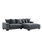 New Arrival "BRAM" Corner SOFA Corduroy Fabric -Dark Grey