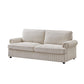 "PHEBE" 2-Seater Sofa Bed Couch with Foam Mattress -Cream