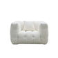 "MARIO" Luxury 1-Seater Sofa Boucle Fabric -White