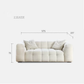 "MARIO" 2-Seater Boucle Fabric Sofa -Cream