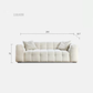 "MARIO" Luxury 3-Seater Sofa Boucle Fabric -White