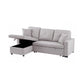 "MANHATTAN" Pull-out Sofa Bed with Storage Reversible Fabric Beige