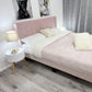 "ACCORDION" Bed Frame Velvet Pink