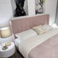 "ACCORDION" Bed Frame Velvet Pink