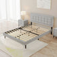 "HARMONICA" Bed Frame Grey Fabric