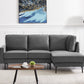 "Jessica" L-Shape Corner Sofa Velvet Fabric