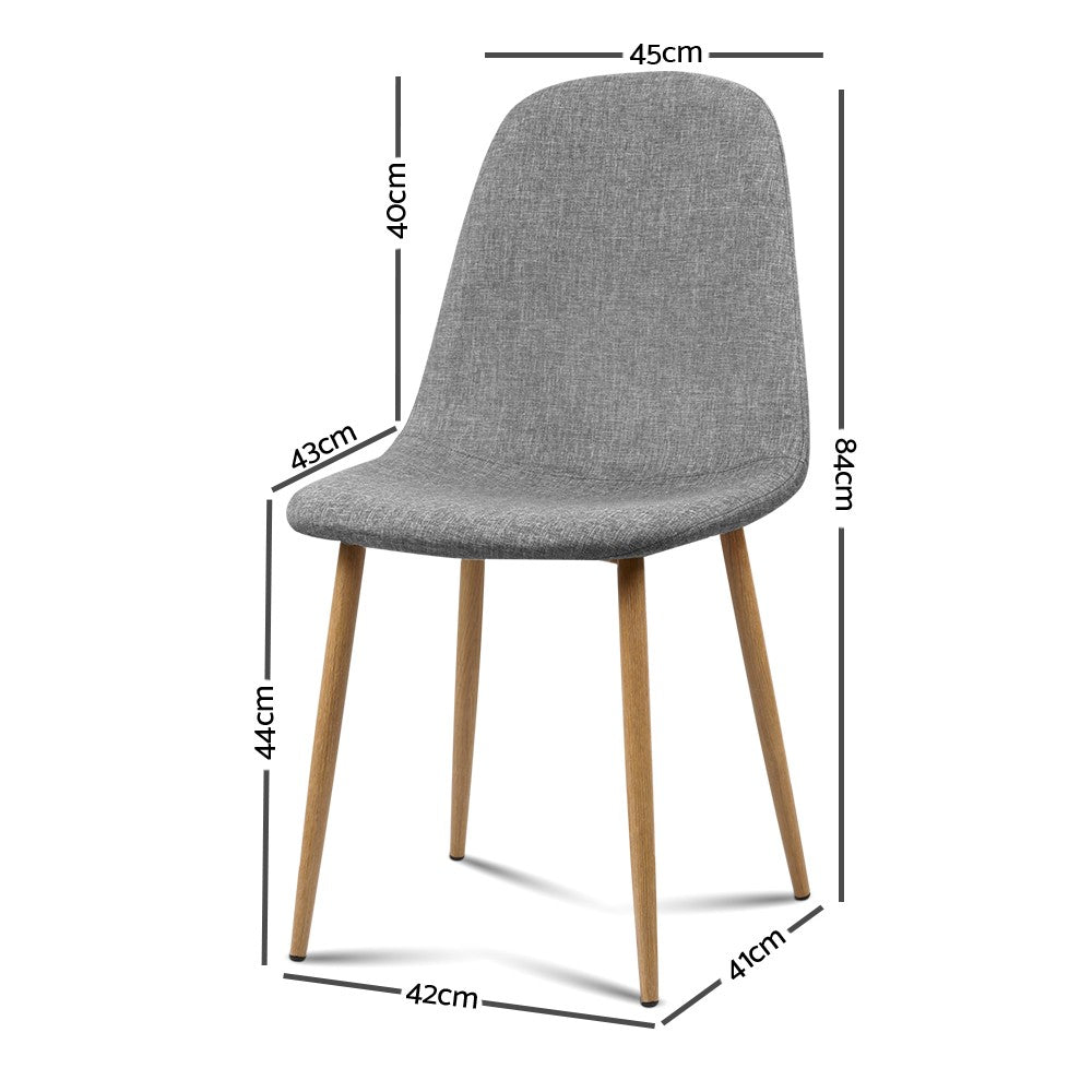 NA01DC-GY Dining Chair - Fabric Grey